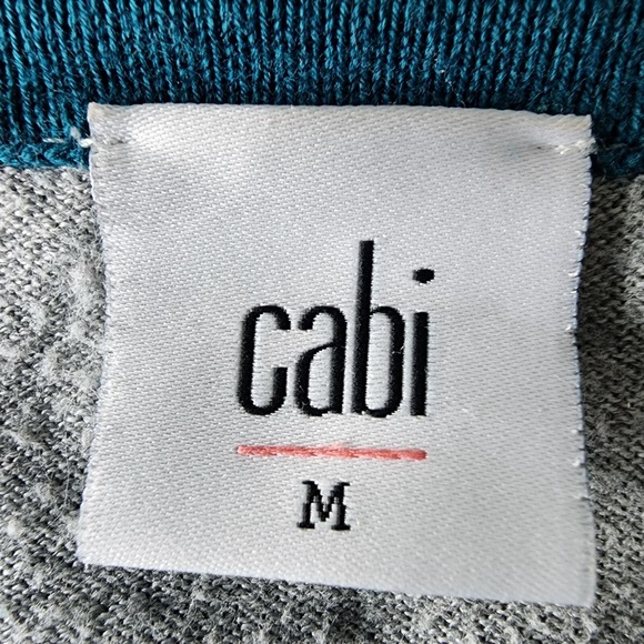 CAbi Ever Cardigan Sweater Womens Medium # 3368 Snap Front‎ Casual Teal Luxury - Picture 10 of 16